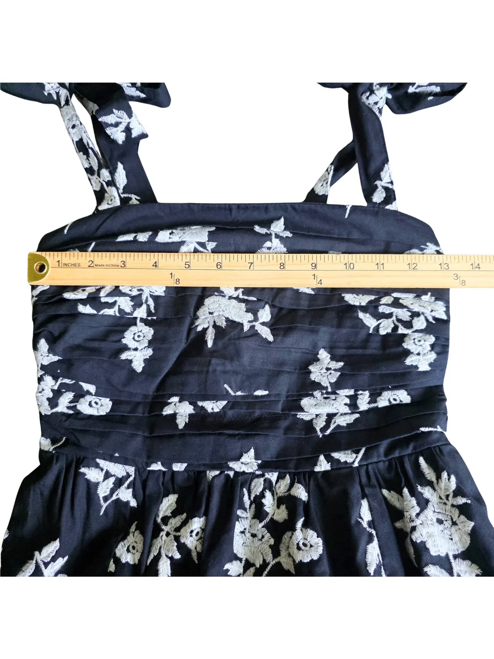 Abercrombie & Fitch‎ Black and White Floral Tie-Strap Emerson Maxi Dress XS Tall